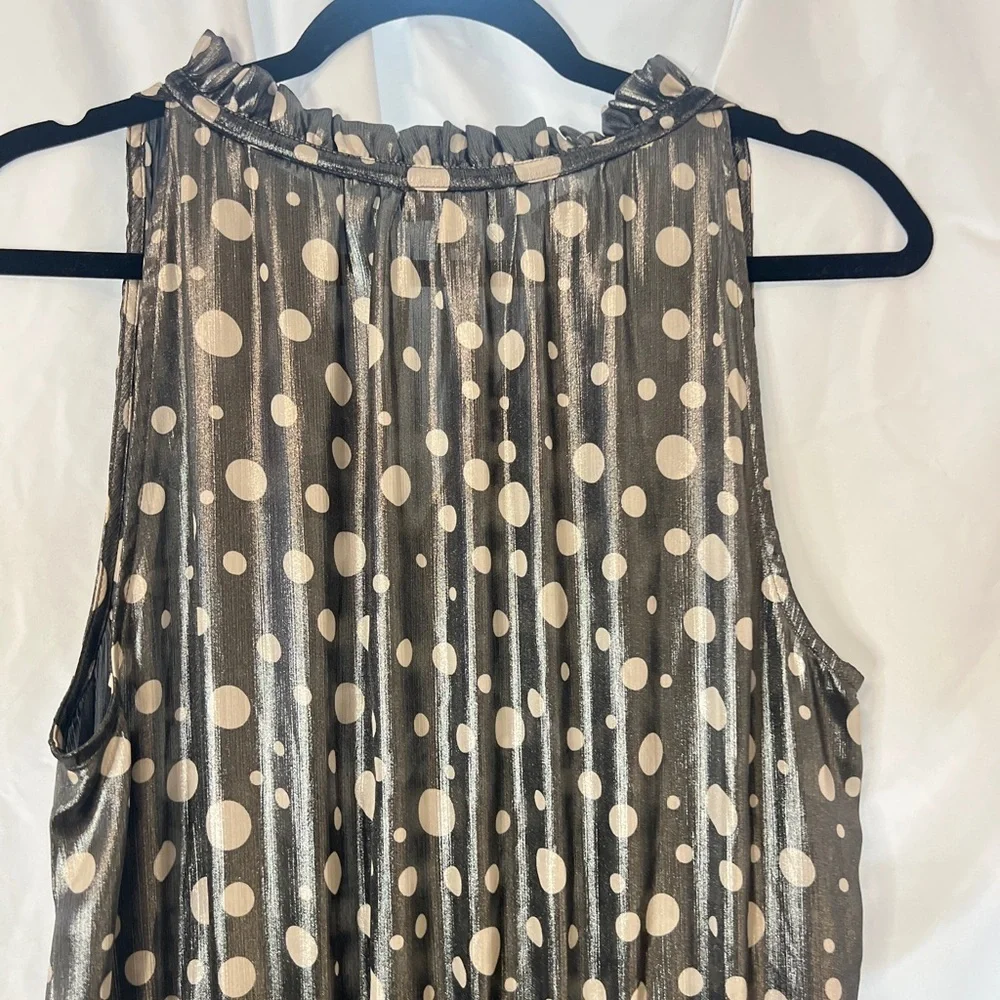 Anthropologie Current Air Metallic Polka Dot Dress β Size Mβ - Picture 11 of 15